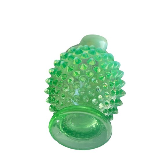 Fenton Vintage, Fuffled Edge, Fenton Vase, Pressed Glass, Opalescent   4" High b - Picture 9 of 11